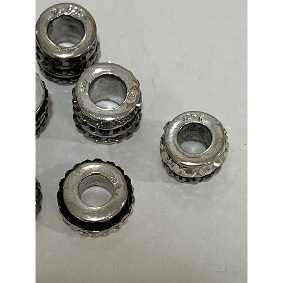 Chelsea Taylor Swarovski Crystal Sterling Silver Core Beads Set of 7 RETIRED - Picture 5 of 8